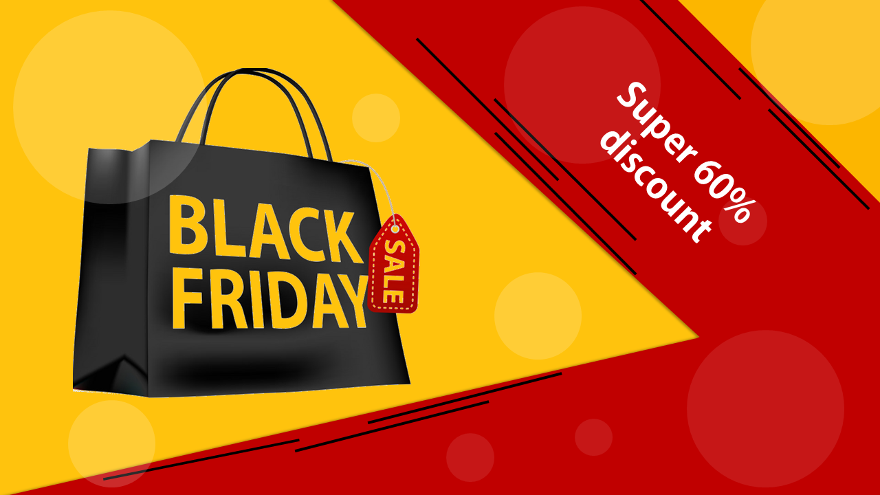 Black Friday PowerPoint Presentation Slide With Shopping Bag
